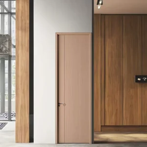 Modern Minimalist Solid Wood Composite Windproof Interior Door for Bedrooms Apartments and Schools