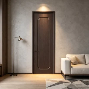 Modern Minimalist Solid Wood Double-Door Bathroom Cabinet