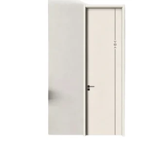 Modern Minimalist Solid Wood Interior Door for Bedroom or Bathroom with Sound Insulation and Lacquer-Free Finish Factory Direct