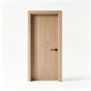 Modern Minimalist Solid Wood Interior Door with Sound Insulation and Fiberglass for Bedrooms, Living Rooms, Kitchens, Villas, and Apartments