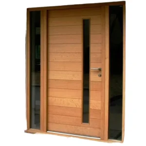 Modern Minimalist Solid Wood Pivot Door Wooden Front Door for House Exterior
