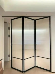 Modern Minimalist Ultra Narrow Frame Aluminum Sliding Glass Door Indoor Outdoor Partition for Villa Hotel Kitchen Study
