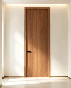 Modern Minimalist Vertical Grain Cherry Composite Solid Wood Bedroom Door