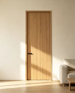 Modern Minimalist Vertical Grain Hickory Composite Solid Wood Bedroom Door