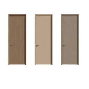 Modern Minimalist Wood Bedroom Door Natural Finish Custom Size Anti-Scratch Waterproof for Apartment Hotel Use