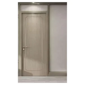 Modern Minimalist Wood Composite Interior Door, Finished Room Door for Contemporary Home