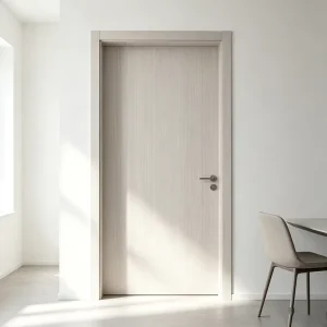 Modern Minimalist Wooden Interior Door Flat Panel Soundproof for Bedroom School Apartment
