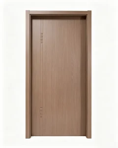 Modern Minimalist Wooden Prehung Interior Door, Sound Insulation, Water-Resistant Board, Bedroom Villa Use