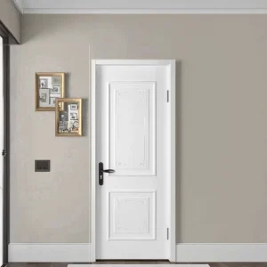 Modern Moulded Solid Wood Interior Door Set, Baking Paint Finish