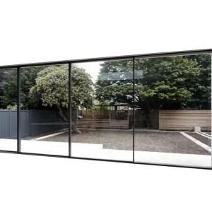 Modern Narrow Balcony Suspended Sliding Door Sound Insulation Model 130 Aluminum Alloy Rainbow Glass Partition Living Room
