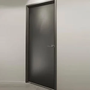 Modern Narrow Frame Aluminum Tempered Glass Waterproof Manual Swing Door for Apartment Bathroom Custom Color
