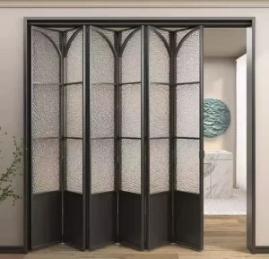 Modern Narrow Sliding Glass Door for Kitchen Balcony Partition, for Villa