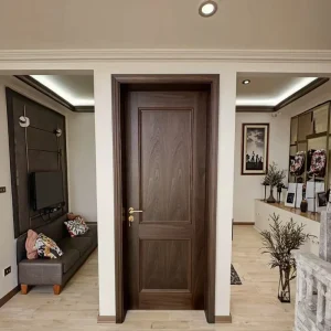 Modern PVC Composite Door, Soundproof, Hand-Carved Pattern, Finished Surface, for Bedroom Living Room Kitchen School Farmhouse