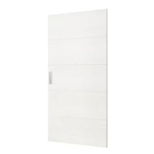 Modern PVC Concealed Sliding Barn Door Hardware Kit Waterproof Horizontal Groove Soft Close