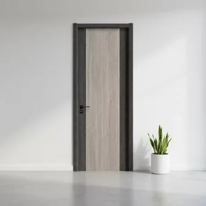 Modern PVC Film Skin MDF Single Flush Interior Door for Home or Hotel