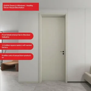 Modern Paint-Free Solid Wood Composite Side Opening Interior Bedroom Door Single-Leaf Door OPMA-2001S (Includes Hardware)