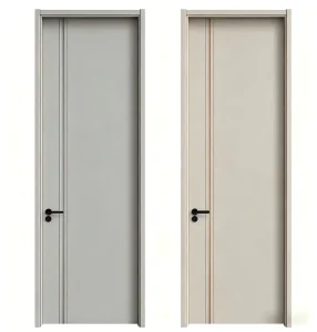 Modern Paint-Free Solid Wood Interior Doors with Frames for Bedroom Apartment Hotel Villa OEM
