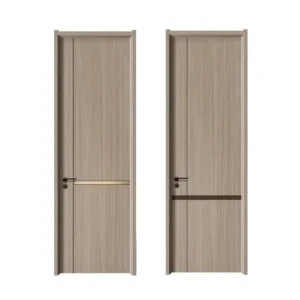 Modern Paint-Free Waterproof Wooden Interior Door, Soundproof Material, Finished Surface, Manual Opening for Bedrooms and Villas