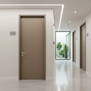 Modern Painted Flush Interior Door with Customized Color and Size for Bedroom, Living Room, Home, Apartment, and Hotel