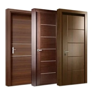 Modern Painted Solid Wood Pre-Hung Interior Doors, Waterproof Soundproof, for Bedrooms