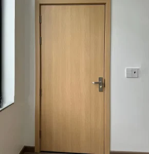 Modern Panel Primed Solid Core Wood Prehung Interior Polymer Door with Finished Hardware Decoration Customizable Size & Color