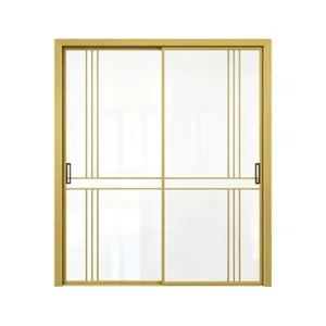 Modern Panoramic Aluminum Sliding Glass Door Thermal Break Slim Frame Balcony Door