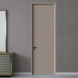 Modern Prehung 6-Panel Wood-Texture Moulded Door No-Paint Hollow-Core MDF Interior Door for Bedroom