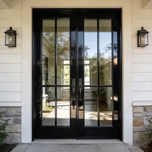 Modern Residential Security Exterior Aluminium Front Entry Swing Door, Waterproof
