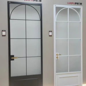 Modern Retro Aluminum Alloy Swing Door for Kitchen, Bathroom and Living Room