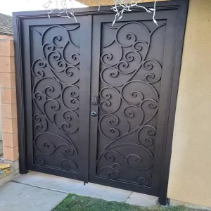 Modern Safety Iron Art Entrance Door Made in China