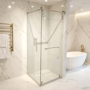 Modern Shower Room Enclosure Bathroom Partition Polished Dummy Black Square Shower Room Hotel Project Fixed Sliding Door