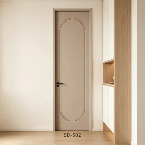 Modern Simple Custom Bedroom Interior Door Solid Wood MDF Composite Waterproof Finished Surface