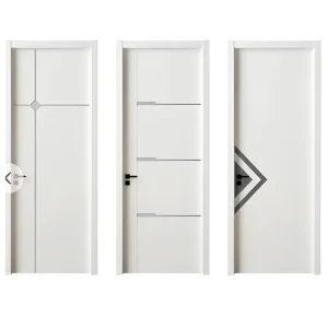 Modern Simple Design Soundproof WPC Interior Door 40mm and 45mm Finished Surface Bedroom Hotel Building Material Supplier