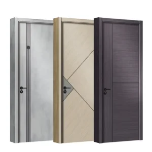 Modern Simple Reclaimed Single-Panel Oak Solid Wood Swing Fire-Resistant Interior Door