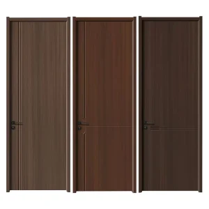 Modern Single-Leaf Steel Wood Fire-Rated Security Door for Bedroom Villa Commercial Living Room Bathroom