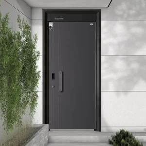 Modern Single Stainless Steel Anti-Theft Security Door for Exterior Entry, Apartment or Villa