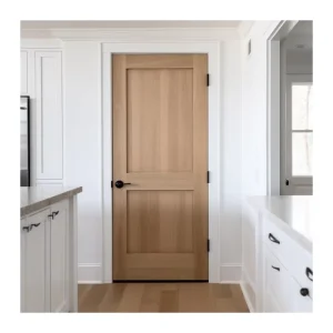 Modern Single Swing Solid Wood Interior Door Waterproof for Bathroom Bedroom Apartment Villa