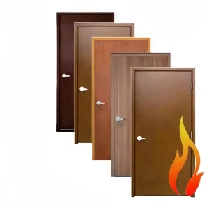 Modern Sliding Steel Single-Leaf Internal Casement Fire-Rated Security Door with Jamb