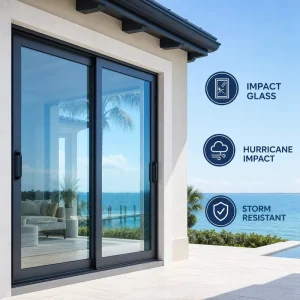 Modern Slim-Frame Aluminum Sliding Glass Door with Double-Glazed Tempered Glass, Soundproof Thermal Break for Kitchen, Bedroom, or Outdoor Use