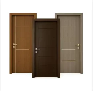 Modern Solid Mahogany Wood Door for Indoor and Outdoor Use in Homes, Bathrooms, Hotels, and Kitchens