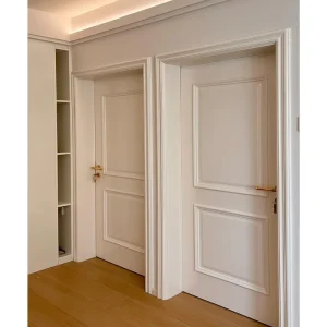 Modern Solid Teak Wood Interior Door for Hospital and Hotel Use Waterproof