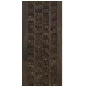 Modern Solid Wood Bathroom Swing Door with Finished Surface