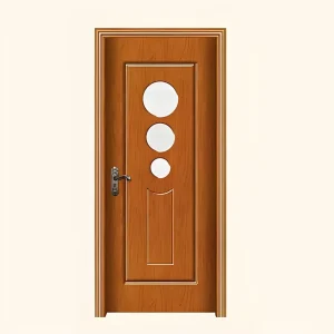 Modern Solid Wood Composite Glass Door Waterproof Interior Bathroom Kitchen