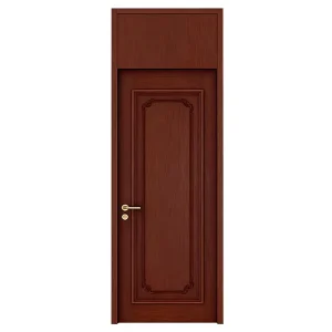 Modern Solid Wood Composite Painted French Interior Door with Glass and MDF for Bedroom