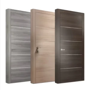 Modern Solid Wood Composite Slab Door, Soundproof, for Bedrooms and Hotel Rooms