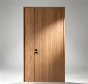Modern Solid Wood Composite Slab Interior Door with Sound Insulation, Custom Sizes for Hotel, Villa, Hall and Residential Use