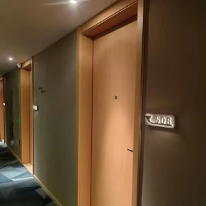 Modern Solid Wood Composite Swing Interior Single Door with Sound Insulation for Bedroom or Hotel