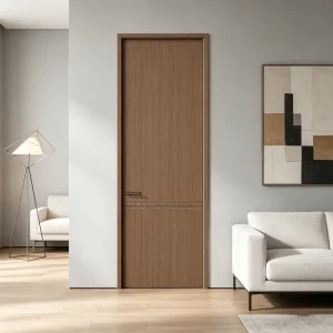 Modern Solid Wood Double Door Custom Thickness Waterproof Eco-Friendly Interior Door for Bedroom and Living Room