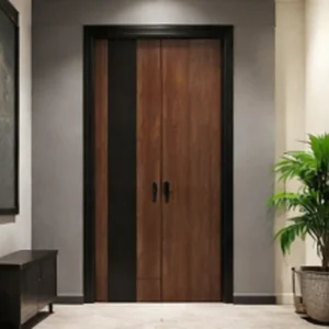Modern Solid Wood Entry Door for Interior or Exterior Use
