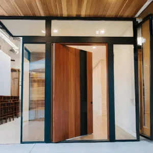 Modern Solid Wood Exterior Entry Door